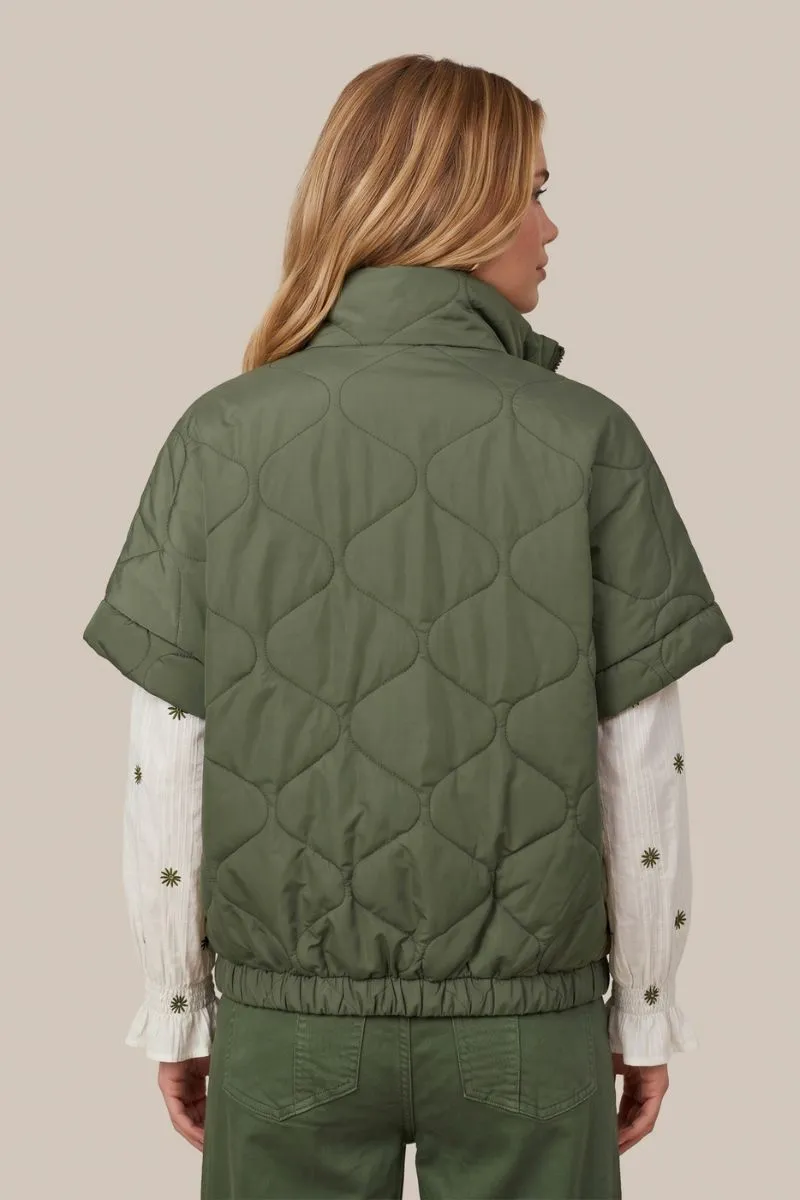 CS The Label Ondra Gilet Dark Olive, mouwloos gilet